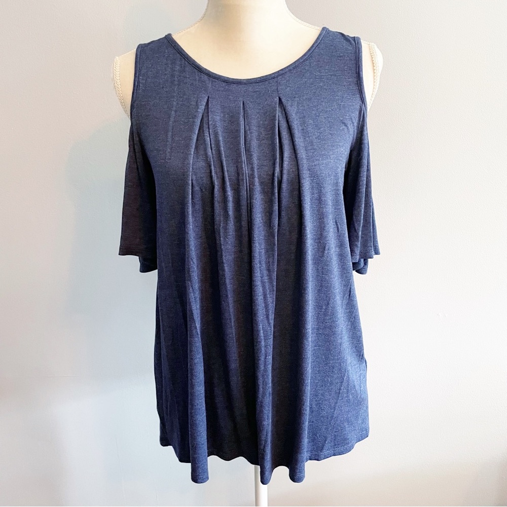 Max Studio | cold shoulder flowy tunic top